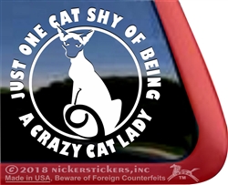 Siamese Cat Window Decal