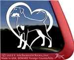 Long Tail Doberman Window Decal