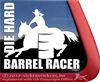 Barrel Racing Horse Trailer Window Decal