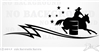 Barrel Racing Horse Trailer Window Decal