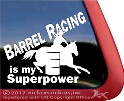 Barrel Racing Horse Trailer Window Decal