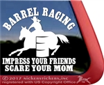 Barrel Racing Horse Trailer Window Decal