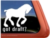 Clydesdale Draft Horse Trailer Window Decal