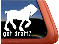 Clydesdale Draft Horse Trailer Window Decal