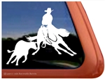 Cutting Horse Horse Trailer Window Decal