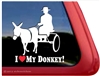 Donkey Driving Window Decal