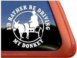 Donkey Driving Window Decal