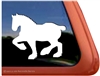 Draft Horse Trailer Window Decal