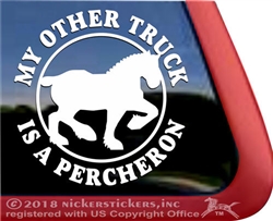 Percheron Horse Trailer Window Decal