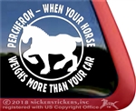 Percheron Horse Trailer Window Decal