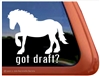 Draft Horse Trailer Window Decal