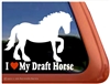 Draft Horse Trailer Window Decal