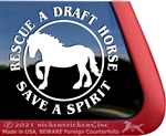 Draft Horse Trailer Window Decal