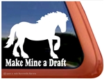 Draft Horse Trailer Window Decal