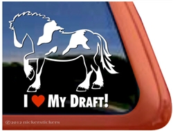 Spotted Draft Horse Trailer Window Decal