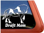 Spotted Draft Horse Trailer Window Decal