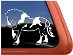 Spotted Draft Horse Trailer Window Decal