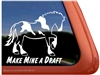 Spotted Draft Horse Trailer Window Decal