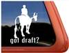 Draft Rider Horse Trailer Window Decal