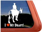 Draft Rider Horse Trailer Window Decal