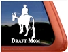 Draft Rider Horse Trailer Window Decal