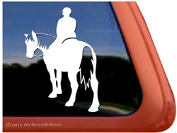 Draft Rider Horse Trailer Window Decal