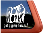 Gypsy Mare & Foal Horse Trailer  Window Decal