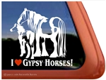 Gypsy Mare & Foal Horse Trailer  Window Decal