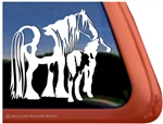 Gypsy Mare & Foal Horse Trailer  Window Decal