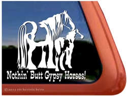 Gypsy Mare & Foal Horse Trailer  Window Decal