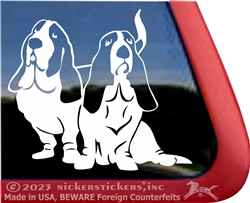 Custom Basset Hound Vinyl Dog Car Truck RV Window Decal Sticker
