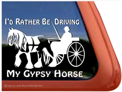 Gypsy Horse Trailer  Window Decal