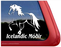 Icelandic Horse Trailer Window Decal