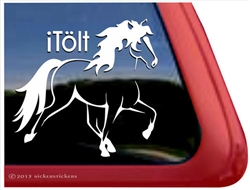 Icelandic Horse Trailer Window Decal