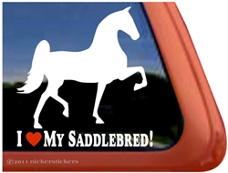 Saddlebred Horse Trailer Window Decal