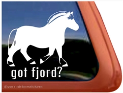 Fjord Horse Trailer Window Decal
