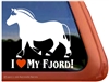 Norwegian  Fjord Horse Trailer Car Truck RV Window Decal Sticker