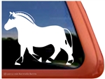 Custom Norwegian Fjord Horse Trailer Car Truck RV Window Decal Sticker