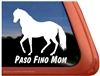 Paso Fino Horse Trailer Window Decal