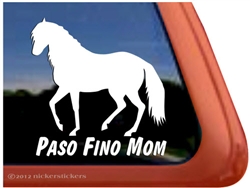 Paso Fino Horse Trailer Window Decal