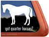 Quarter Horse Trailer Window Decal