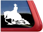 Horse Reiner Horse Trailer Window Decal