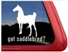 Saddlebred Horse Trailer Window Decal