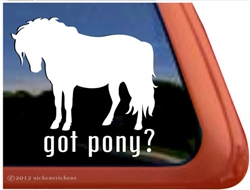 Shetland Pony Horse Trailer Window Decal
