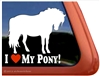 Shetland Pony Horse Trailer Window Decal