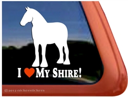 Shire Horse Trailer Window Decal