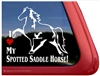 Spotted Saddle Horse Trailer Window Decal