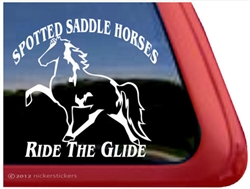 Spotted Saddle Horse Trailer Window Decal