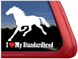 I Love My Standardbred Horse Trailer Car Truck RV Window Decal Sticker