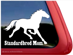 Standardbred Mom Horse Trailer Car Truck RV Window Decal Sticker